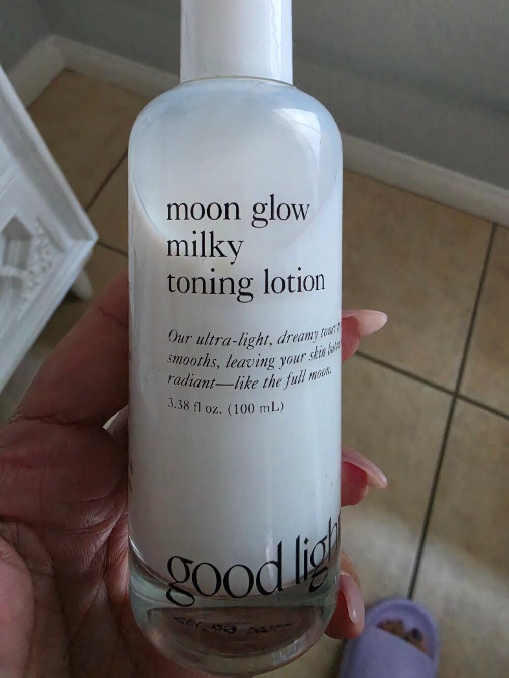 Moon Glow Milky Toning Lotion from good light moisturizes and gently exfoliates